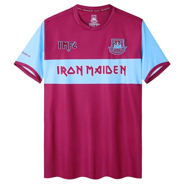 Camiseta Iron Maiden x West Ham Replica Primera Ropa Retro